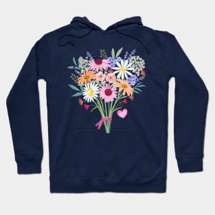 Spring flowers with heart Hoodie